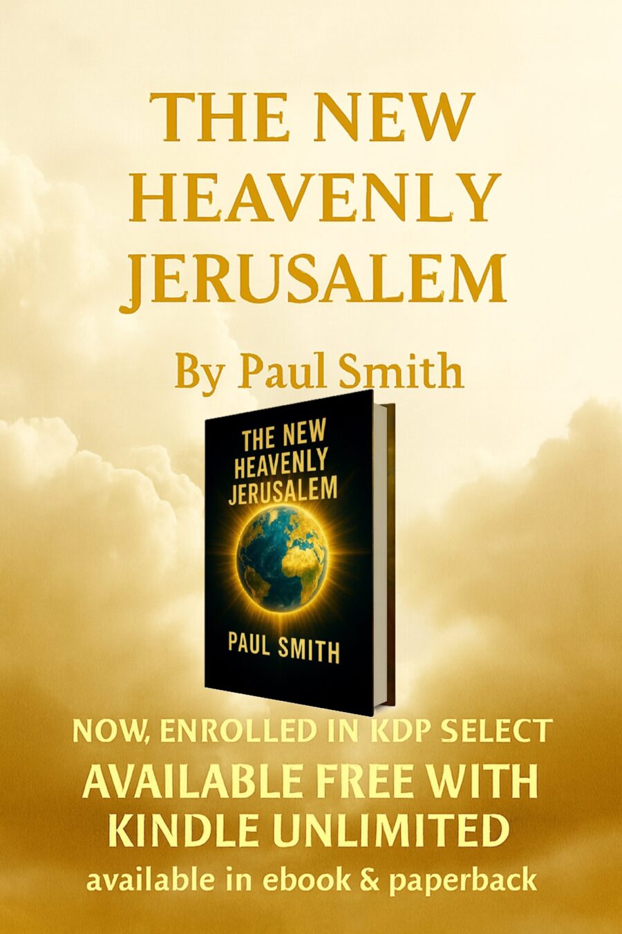 The New Heavenly Jerusalem advert bannner background with